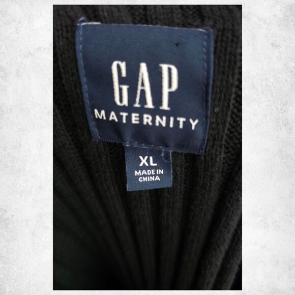 GAP Maternity Black Ribbed Knit Sweater – Size XL - Picture 5 of 6